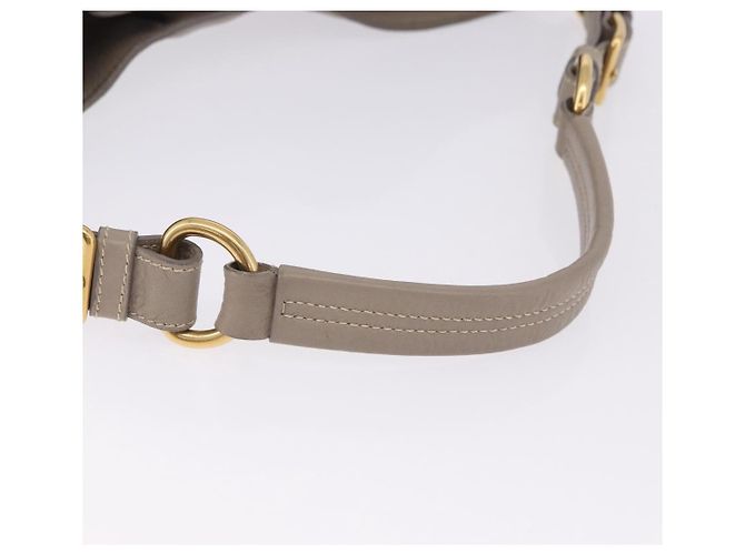 Borsa a tracolla PRADA in pelle beige e oro Auth 196638V D'oro - vista 7
