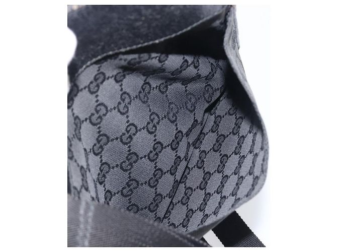 Borsa a Tracolla GUCCI GG Canvas Nero Argento 27639 Auth mr2857 - vista 11