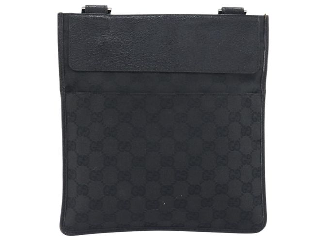 Borsa a Tracolla GUCCI GG Canvas Nero Argento 27639 Auth mr2857 - vista 13