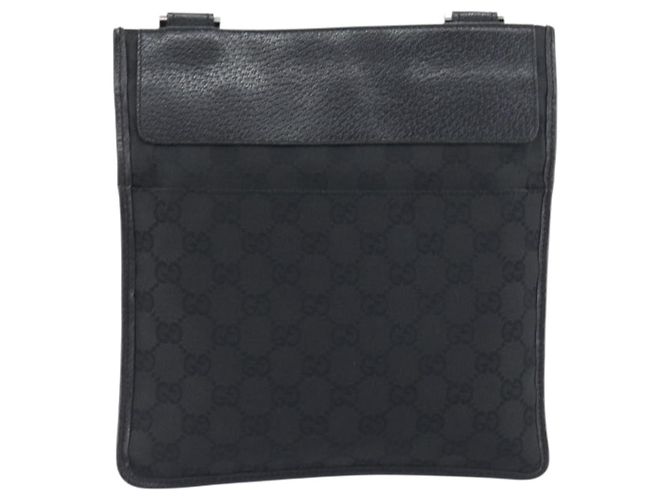 Borsa a Tracolla GUCCI GG Canvas Nero Argento 27639 Auth mr2857 - vista 2
