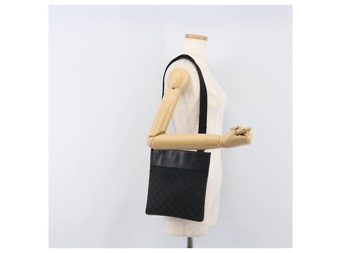 Borsa a Tracolla GUCCI GG Canvas Nero Argento 27639 Auth mr2857 - vista 23