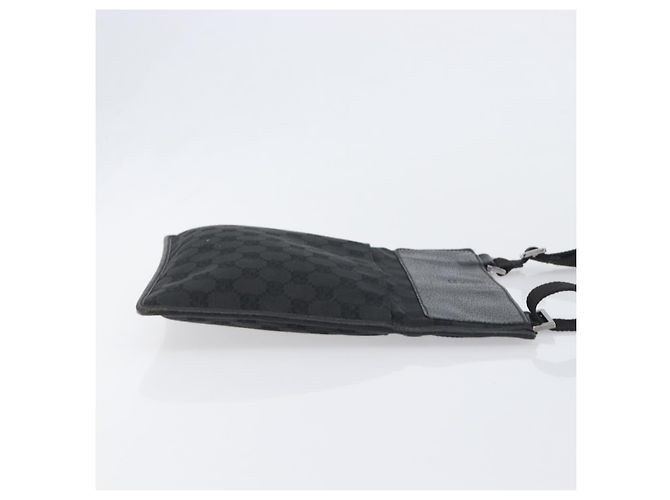 Borsa a Tracolla GUCCI GG Canvas Nero Argento 27639 Auth mr2857 - vista 3