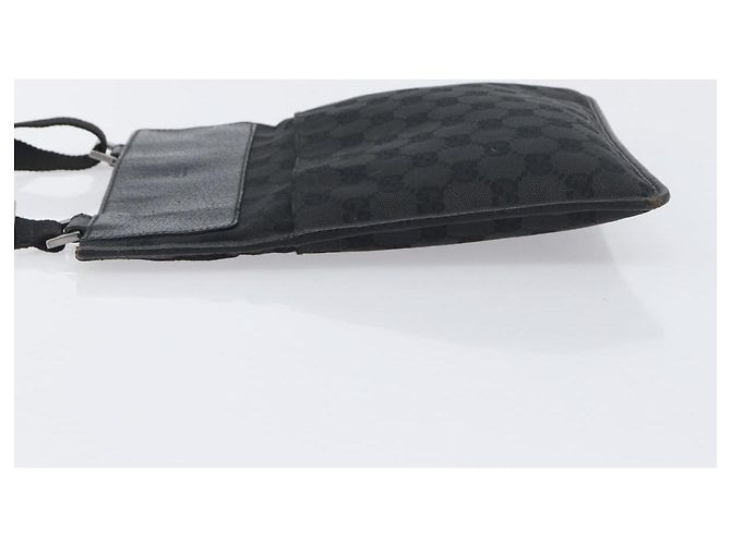 Borsa a Tracolla GUCCI GG Canvas Nero Argento 27639 Auth mr2857 - vista 4