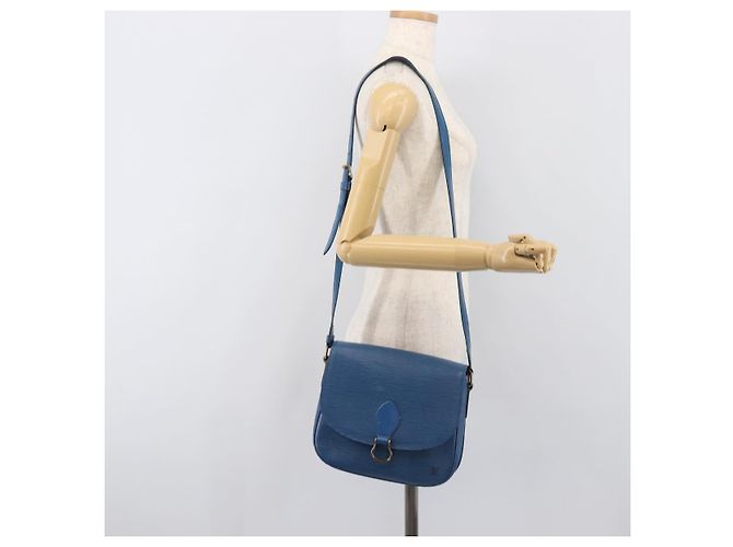 Borsa a tracolla LOUIS VUITTON Epi Saint Cloud GM Blue M52195 LV Auth 199031 - vista 25