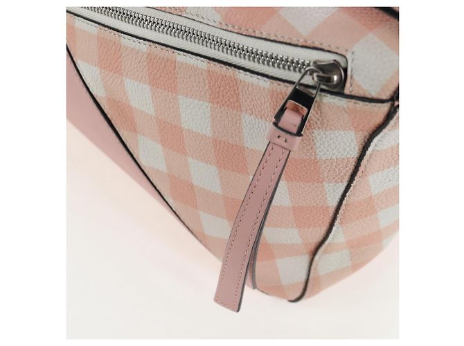 Borsa LOEWE Puzzle Bag Medium in pelle 2 vie Rosa Argento Auth 197442A - vista 21