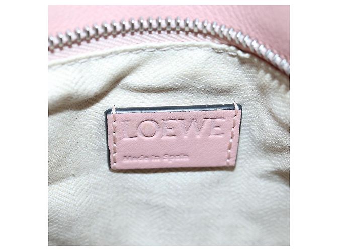 Borsa LOEWE Puzzle Bag Medium in pelle 2 vie Rosa Argento Auth 197442A - vista 27