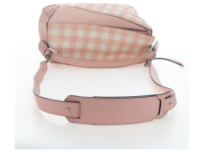 Borsa LOEWE Puzzle Bag Medium in pelle 2 vie Rosa Argento Auth 197442A - vista 8