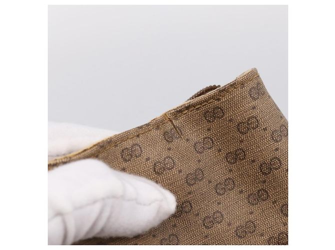 GUCCI Micro GG Supreme Handtasche PVC Beige Gold 000 101 0140 Auth 197669 Golden - Ansicht 10