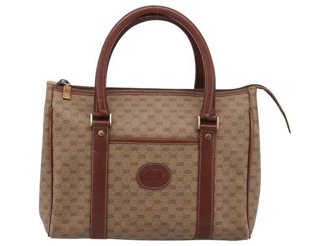 GUCCI Micro GG Supreme Handtasche PVC Beige Gold 000 101 0140 Auth 197669 Golden - Ansicht 13