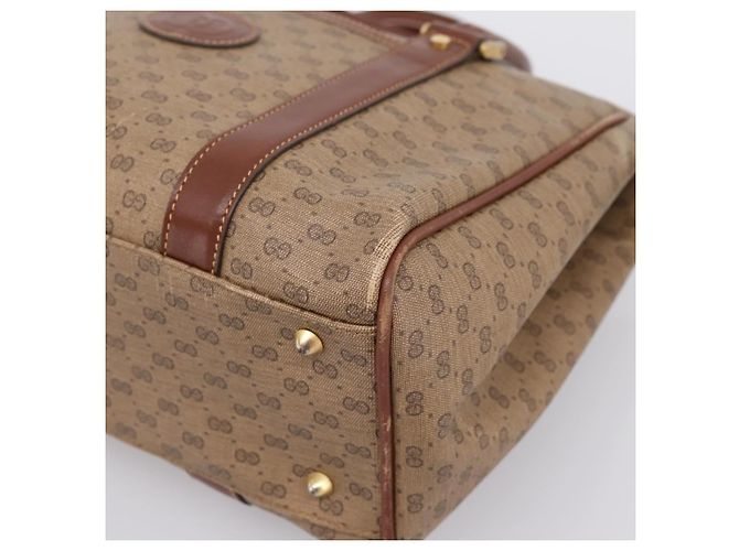 GUCCI Micro GG Supreme Handtasche PVC Beige Gold 000 101 0140 Auth 197669 Golden - Ansicht 15