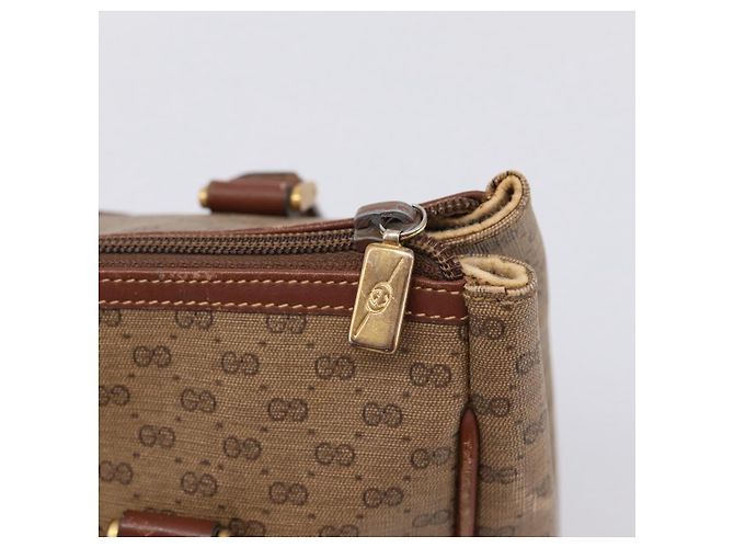 GUCCI Micro GG Supreme Handtasche PVC Beige Gold 000 101 0140 Auth 197669 Golden - Ansicht 19