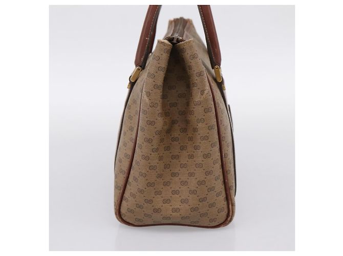 GUCCI Micro GG Supreme Handtasche PVC Beige Gold 000 101 0140 Auth 197669 Golden - Ansicht 3