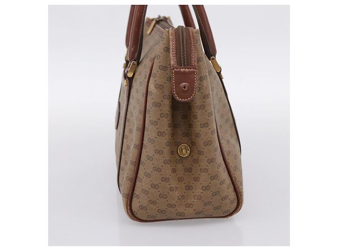 GUCCI Micro GG Supreme Handtasche PVC Beige Gold 000 101 0140 Auth 197669 Golden - Ansicht 4