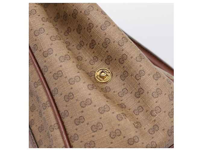GUCCI Micro GG Supreme Handtasche PVC Beige Gold 000 101 0140 Auth 197669 Golden - Ansicht 5
