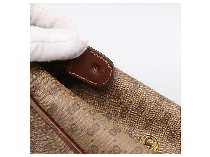GUCCI Micro GG Supreme Handtasche PVC Beige Gold 000 101 0140 Auth 197669 Golden - Ansicht 6