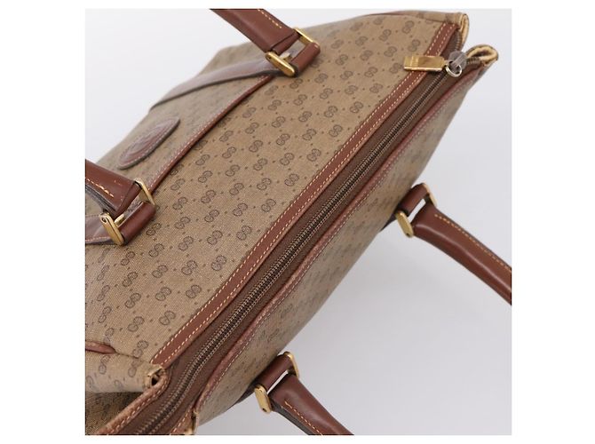 GUCCI Micro GG Supreme Handtasche PVC Beige Gold 000 101 0140 Auth 197669 Golden - Ansicht 8
