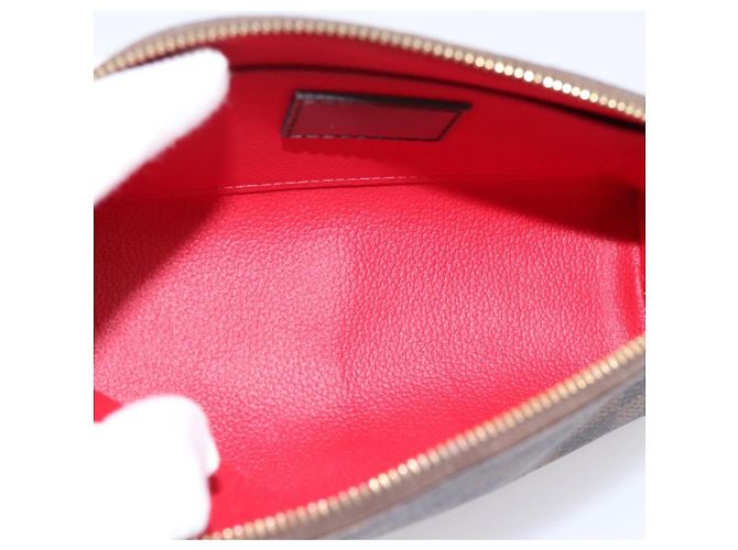 LOUIS VUITTON Damier Ebene Pochette Cosmetic PM Pouch N47516 LV Auth 199227 - vista 10