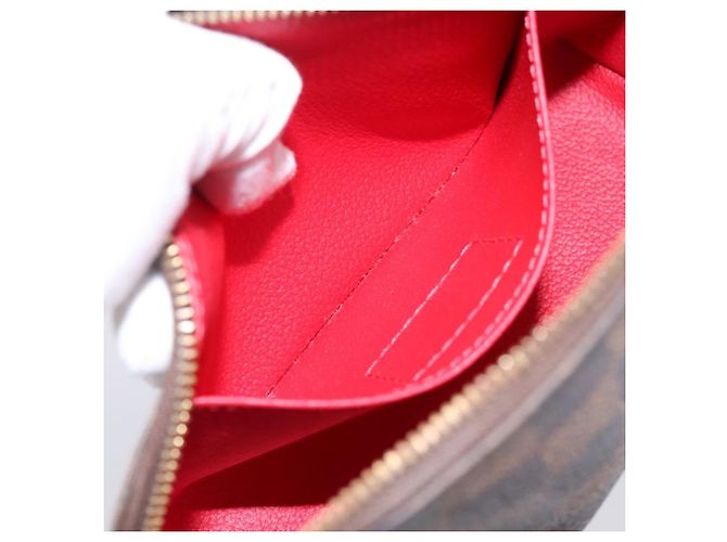 LOUIS VUITTON Damier Ebene Pochette Cosmetic PM Pouch N47516 LV Auth 199227 - vista 11