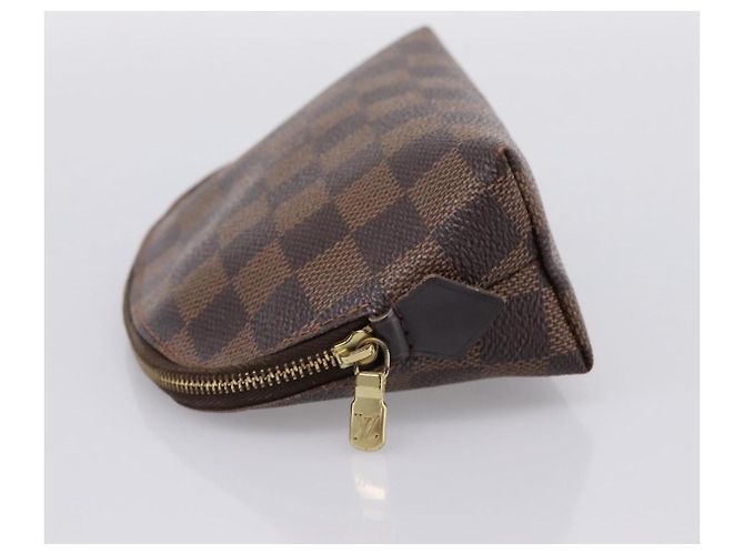 LOUIS VUITTON Damier Ebene Pochette Cosmetic PM Pouch N47516 LV Auth 199227 - vista 3
