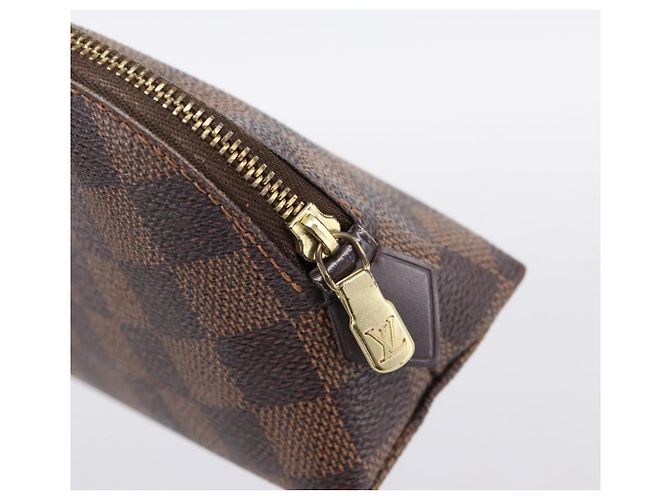 LOUIS VUITTON Damier Ebene Pochette Cosmetic PM Pouch N47516 LV Auth 199227 - vista 8