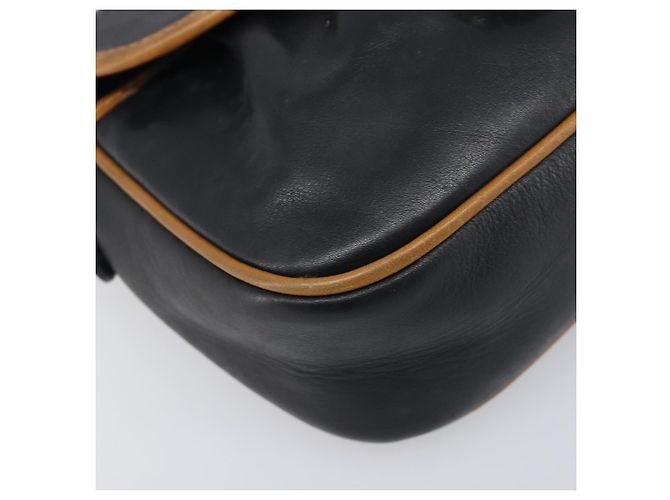 Céline CELINE Schultertasche aus Leder Schwarz Goldfarben Auth ep15799 - Ansicht 14