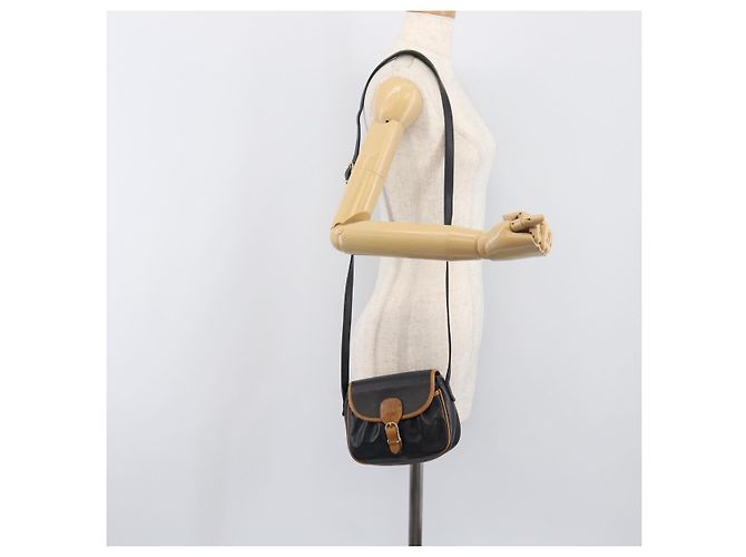 Céline CELINE Schultertasche aus Leder Schwarz Goldfarben Auth ep15799 - Ansicht 24