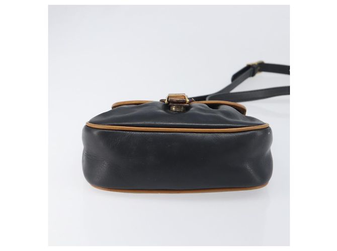 Céline CELINE Schultertasche aus Leder Schwarz Goldfarben Auth ep15799 - Ansicht 5