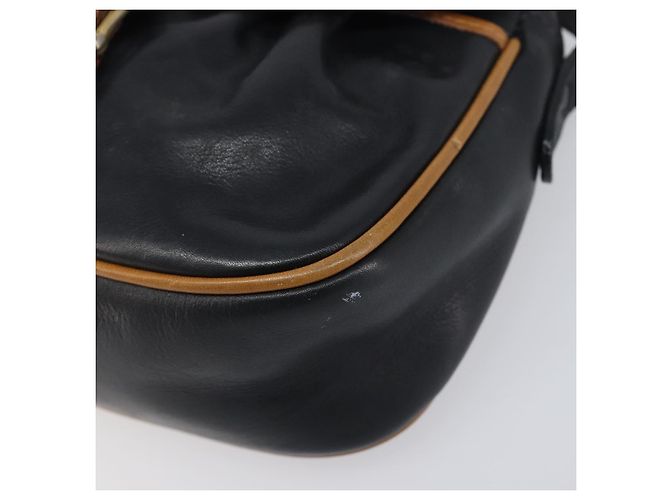 Céline CELINE Schultertasche aus Leder Schwarz Goldfarben Auth ep15799 - Ansicht 9