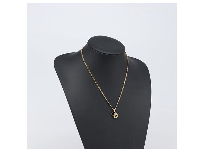 Collana Christian Dior metallo Gold Tone Auth 199288M - vista 15