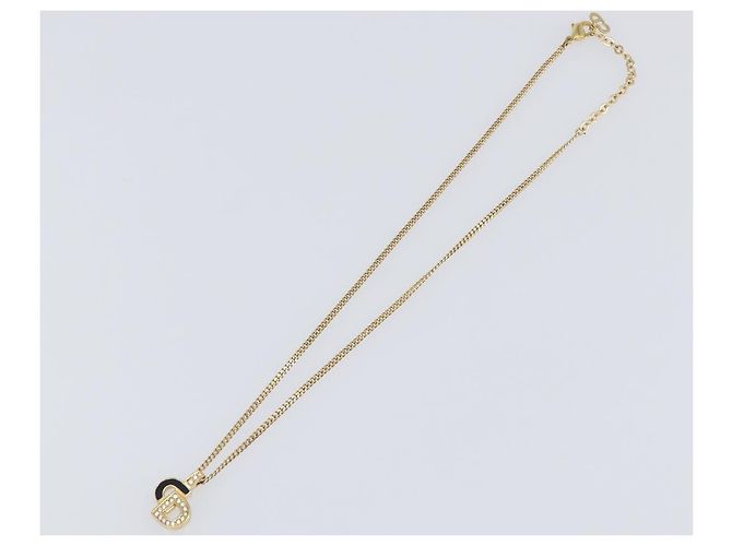 Collana Christian Dior metallo Gold Tone Auth 199288M - vista 2