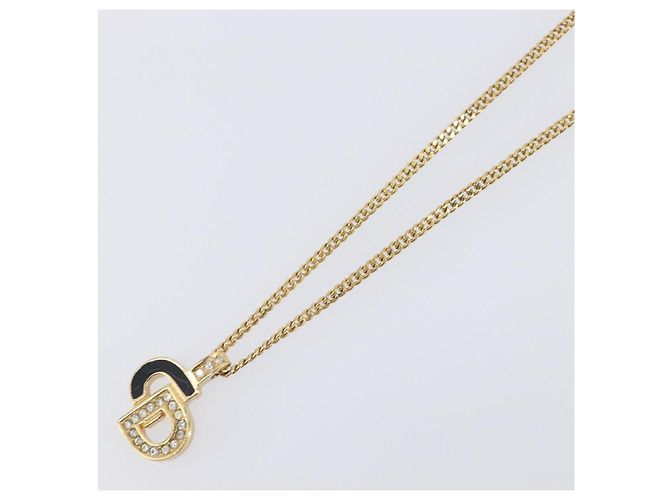 Collana Christian Dior metallo Gold Tone Auth 199288M - vista 4