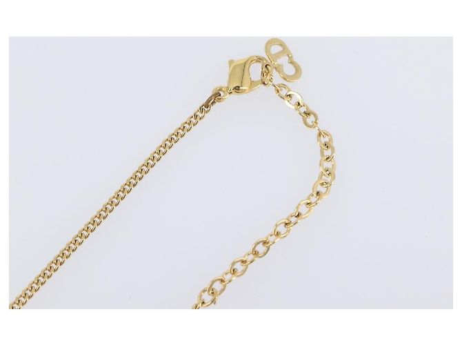 Collana Christian Dior metallo Gold Tone Auth 199288M - vista 7