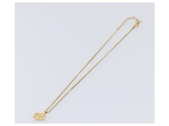 Collana Christian Dior metallo Gold Tone Auth 199288M - vista 8