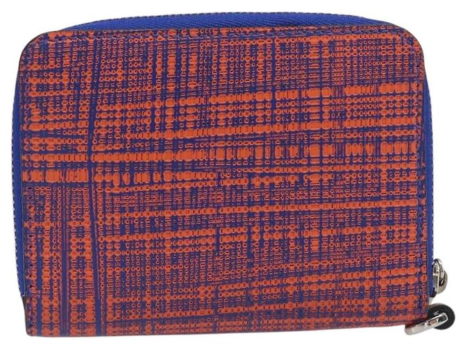 Monedero LOEWE Anagram PVC Leather Orange Silver Auth 200661M Plata Naranja - vista 2