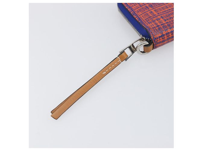 Monedero LOEWE Anagram PVC Leather Orange Silver Auth 200661M Plata Naranja - vista 8