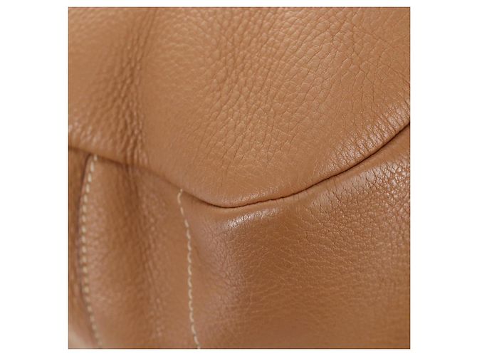 Borsa a tracolla PRADA in pelle marrone e oro Auth yk20795V D'oro - vista 16