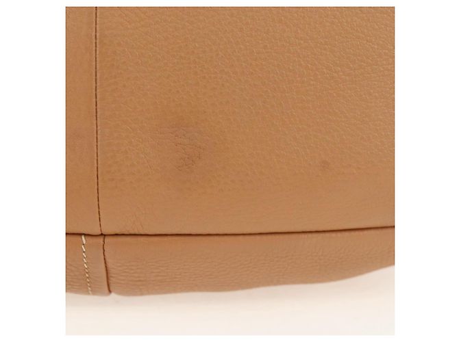 Borsa a tracolla PRADA in pelle marrone e oro Auth yk20795V D'oro - vista 6