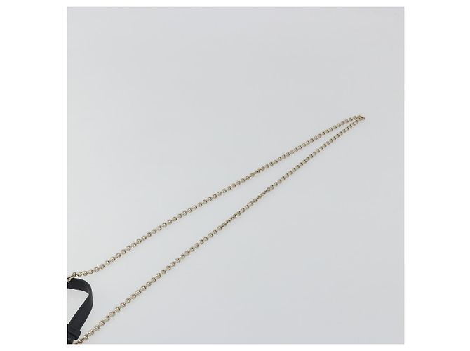 Portacellulare Christian Dior Cannage in pelle nera e oro Auth 196679V Nero D'oro - vista 15