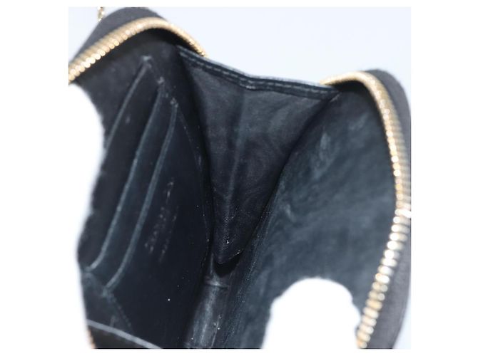 Portacellulare Christian Dior Cannage in pelle nera e oro Auth 196679V Nero D'oro - vista 24