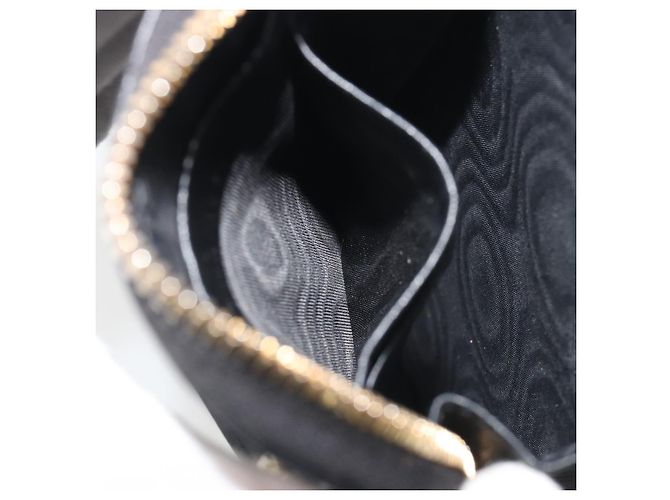 Portacellulare Christian Dior Cannage in pelle nera e oro Auth 196679V Nero D'oro - vista 26