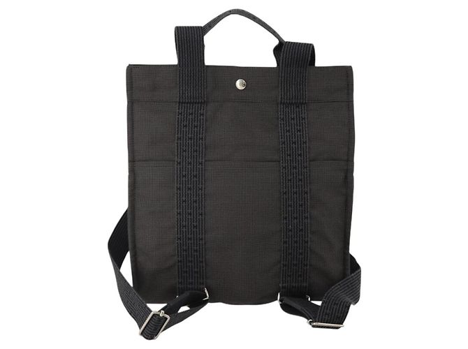 Hermès HERMES Sac A Dos Backpack Canvas Gray Silver Auth 196918A Marrone Argento - vista 2