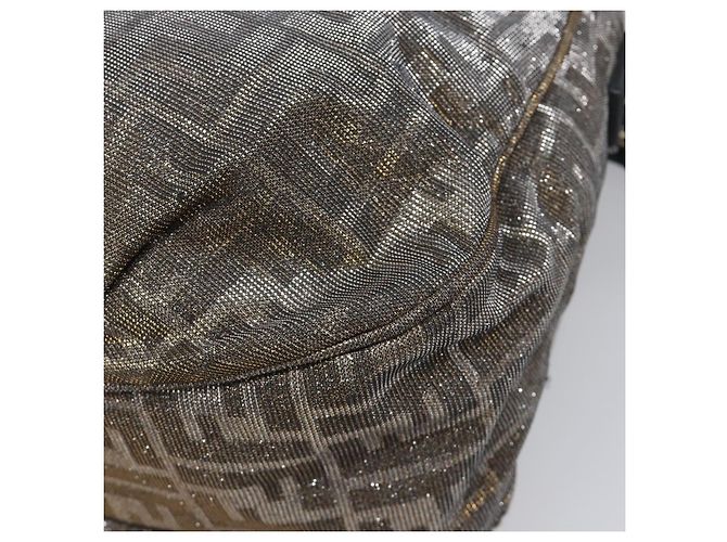 Borsa a tracolla FENDI Zucca Canvas Gold Auth 197602V D'oro - vista 16