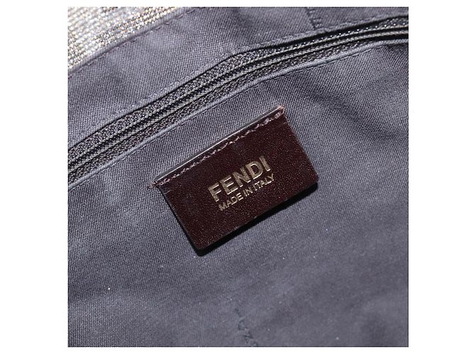 Borsa a tracolla FENDI Zucca Canvas Gold Auth 197602V D'oro - vista 19