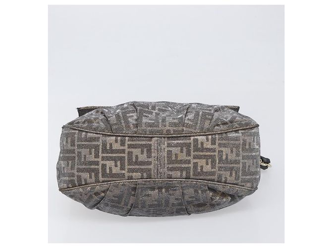 Borsa a tracolla FENDI Zucca Canvas Gold Auth 197602V D'oro - vista 5