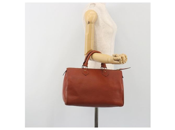 Borsa a mano LOUIS VUITTON Epi Speedy 30 Brown M43003 LV Auth 196382 Marrone - vista 23
