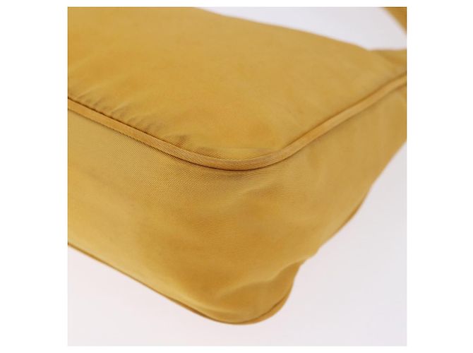 Pochette a mano PRADA Nylon Giallo Argento Auth 197846 - vista 10