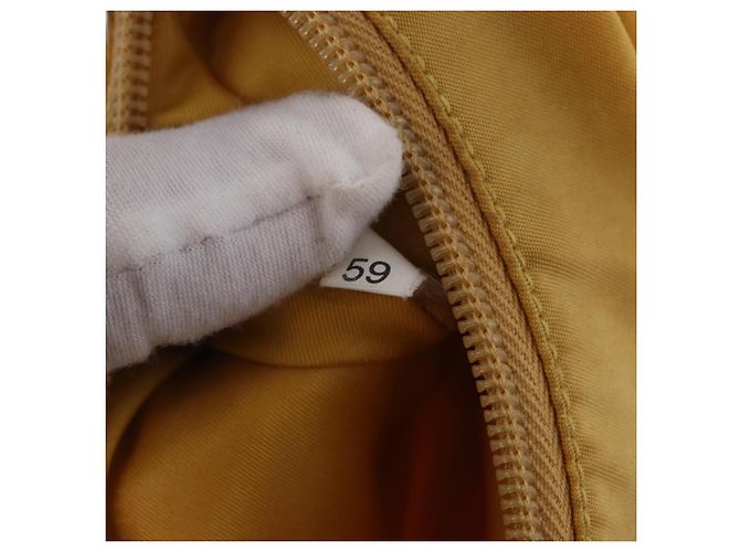 Pochette a mano PRADA Nylon Giallo Argento Auth 197846 - vista 12