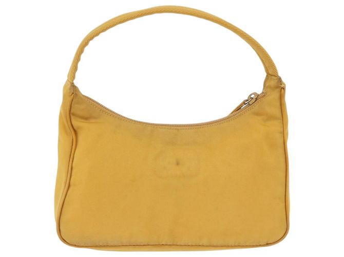 Pochette a mano PRADA Nylon Giallo Argento Auth 197846 - vista 2