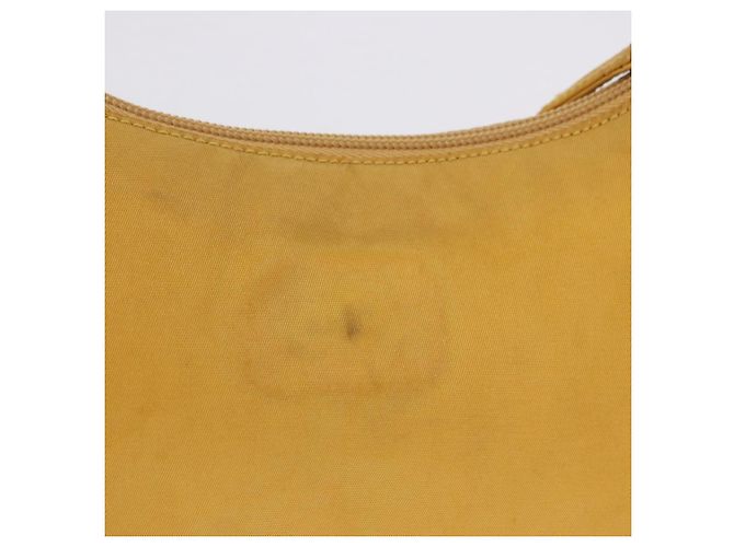 Pochette a mano PRADA Nylon Giallo Argento Auth 197846 - vista 3