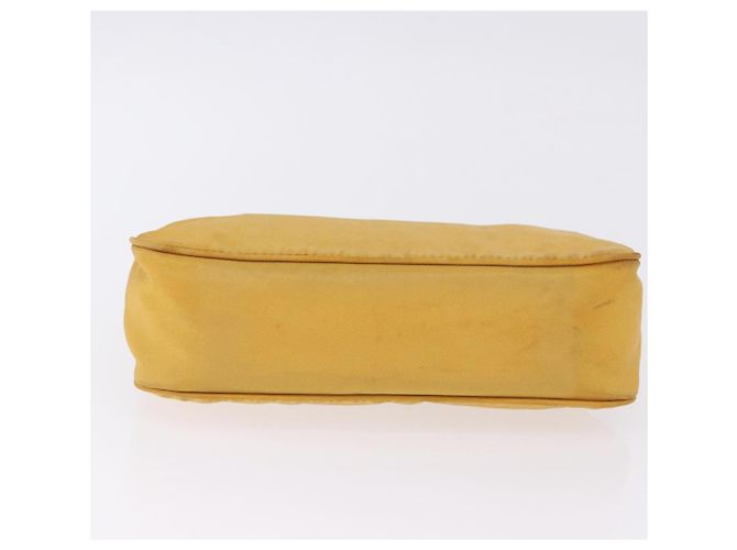 Pochette a mano PRADA Nylon Giallo Argento Auth 197846 - vista 6